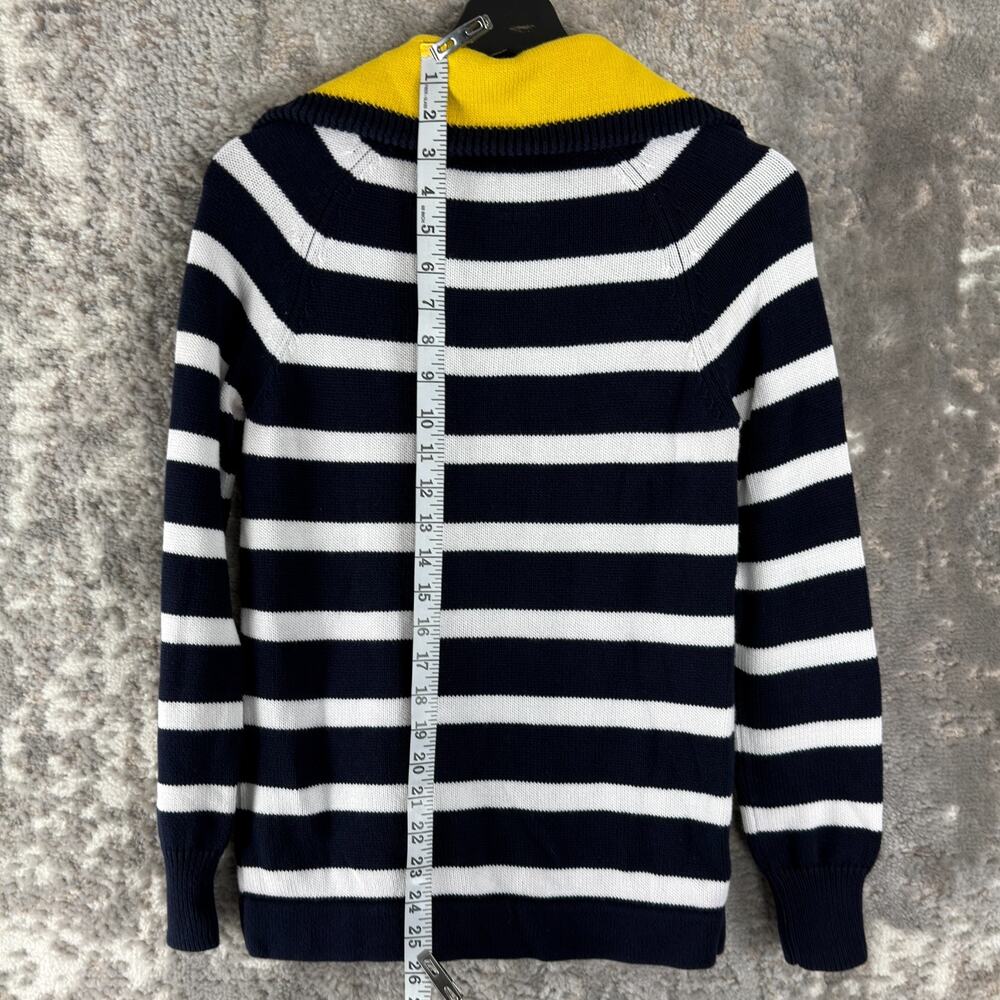Ralph Lauren Jeans Co Size S Striped Outdoor Sweater Navy White Long Sleeve